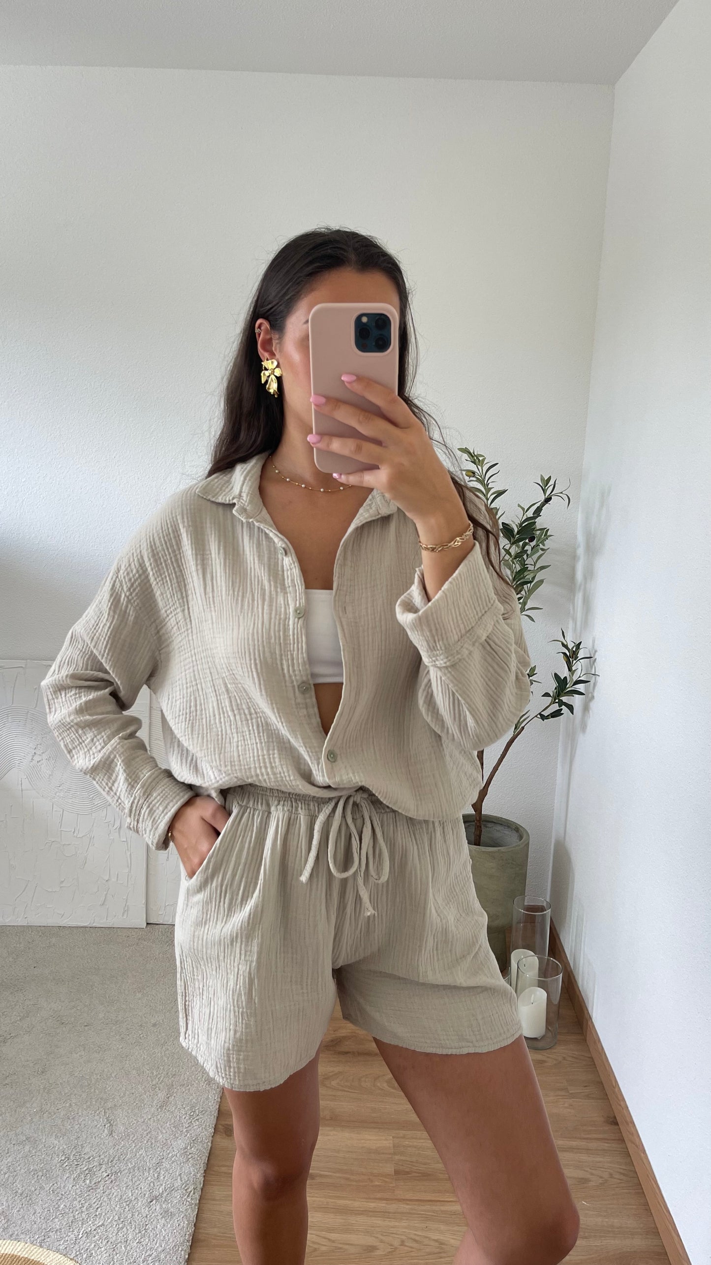 Set aus Baumwollgaze